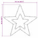 Steaua de Crăciun cu 72 LED Alb Rece 51.5 x 50 x 0.65 cm Fier - WALTI WALTI