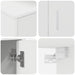 Set comodă TV Pe perete 4 pcs Alb Lemn compozit - WALTI WALTI