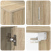 Set comodă TV Pe perete 4 pcs Stejar Sonoma Lemn compozit - WALTI WALTI