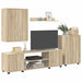 Set comodă TV Pe perete 4 pcs Stejar Sonoma Lemn compozit - WALTI WALTI