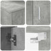 Set comodă TV Pe perete 4 pcs Gri din beton Lemn compozit - WALTI WALTI