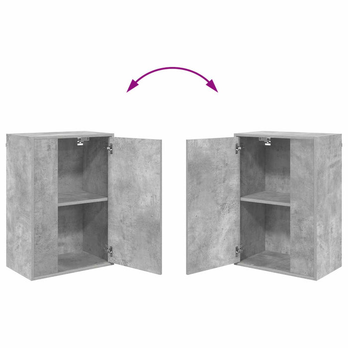 Set comodă TV Pe perete 4 pcs Gri din beton Lemn compozit - WALTI WALTI