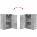 Set comodă TV Pe perete 4 pcs Gri din beton Lemn compozit - WALTI WALTI