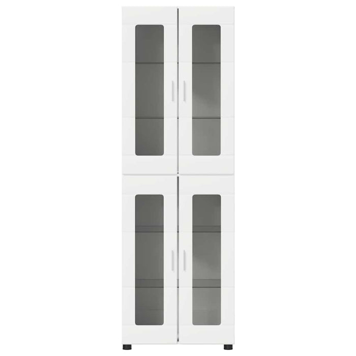 Bufet cu raft cu depozitare Alb 60 x 35 x 182 cm Lemn compozit - WALTI WALTI