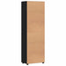 Bufet cu raft cu ușă Negru 60 x 35 x 182 cm Lemn compozit - WALTI WALTI