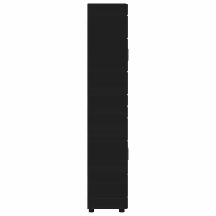 Bufet cu raft cu ușă Negru 60 x 35 x 182 cm Lemn compozit - WALTI WALTI