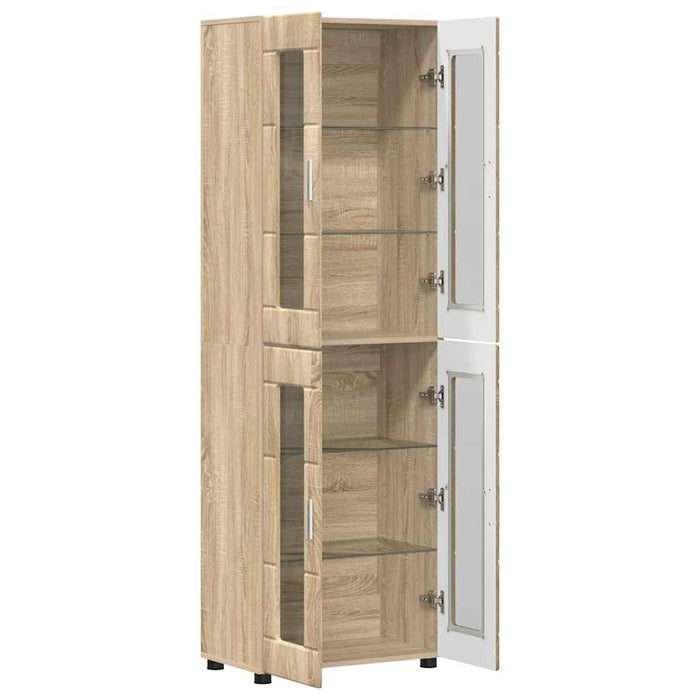 Bufet cu raft Stejar Sonoma 60 x 35 x 182 cm Lemn compozit - WALTI WALTI