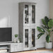 Bufet cu raft Gri din beton 60 x 35 x 182 cm Lemn compozit - WALTI WALTI