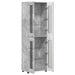 Bufet cu raft Gri din beton 60 x 35 x 182 cm Lemn compozit - WALTI WALTI