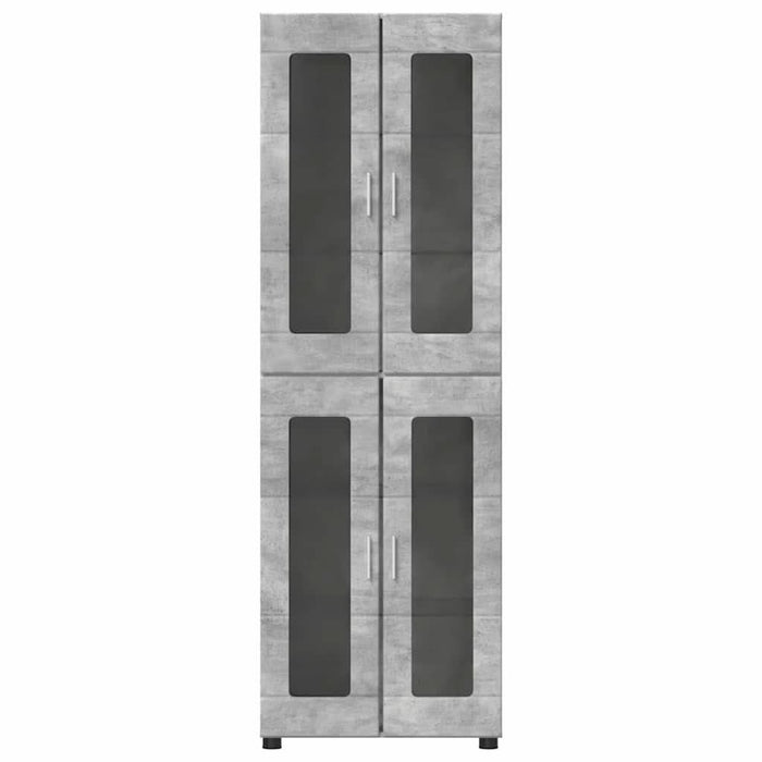 Bufet cu raft Gri din beton 60 x 35 x 182 cm Lemn compozit - WALTI WALTI