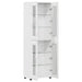 Bufet cu raft cu ușă Alb lucios 60 x 35 x 182 cm Lemn compozit - WALTI WALTI