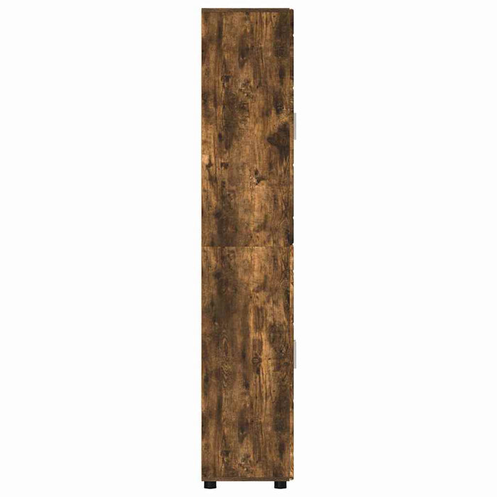 Bufet cu raft Stejar fumuriu 60 x 35 x 182 cm Lemn compozit - WALTI WALTI