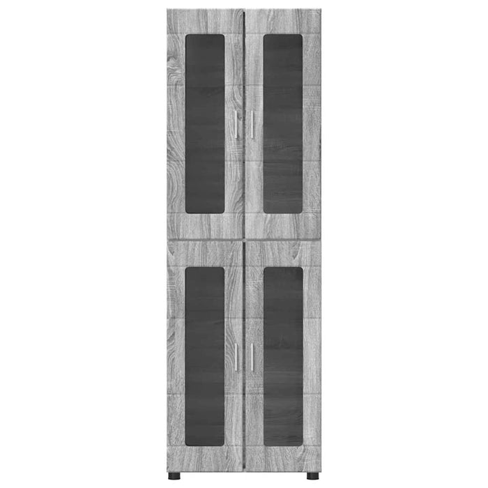 Bufet cu raft cu ușă Gri Sonoma 60 x 35 x 182 cm Lemn compozit - WALTI WALTI