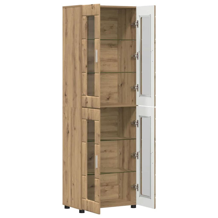 Bufet cu raft Stejar Artizanal 60 x 35 x 182 cm Lemn compozit - WALTI WALTI