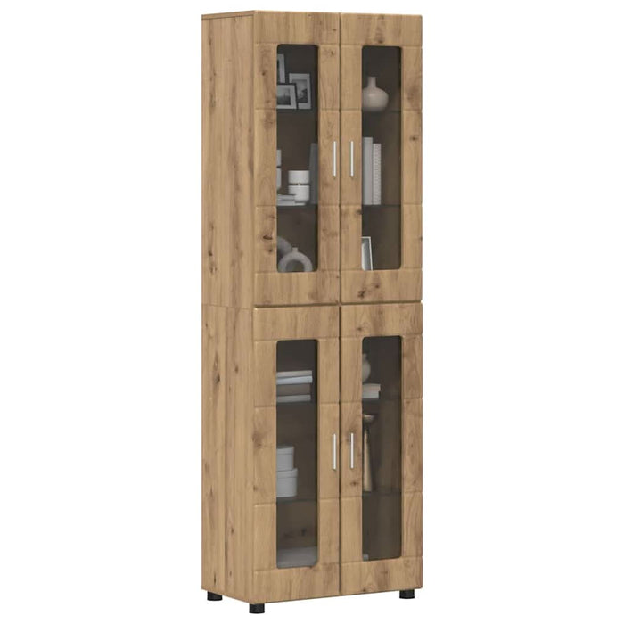 Bufet cu raft Stejar Artizanal 60 x 35 x 182 cm Lemn compozit - WALTI WALTI