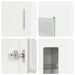 Bufet cu raft cu depozitare Alb 60 x 35 x 182 cm Lemn compozit - WALTI WALTI