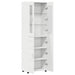 Bufet cu raft cu depozitare Alb 60 x 35 x 182 cm Lemn compozit - WALTI WALTI