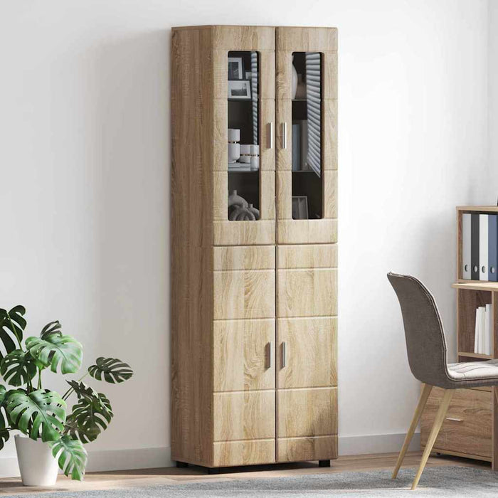 Bufet cu raft Stejar Sonoma 60 x 35 x 182 cm Lemn compozit - WALTI WALTI