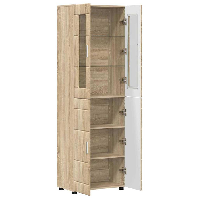 Bufet cu raft Stejar Sonoma 60 x 35 x 182 cm Lemn compozit - WALTI WALTI