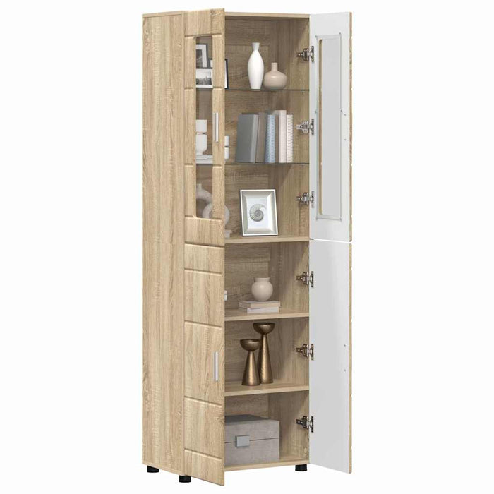 Bufet cu raft Stejar Sonoma 60 x 35 x 182 cm Lemn compozit - WALTI WALTI