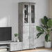 Bufet cu raft Gri din beton 60 x 35 x 182 cm Lemn compozit - WALTI WALTI