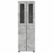 Bufet cu raft Gri din beton 60 x 35 x 182 cm Lemn compozit - WALTI WALTI