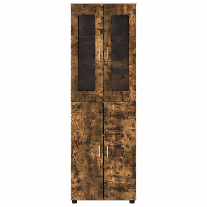 Bufet cu raft Stejar fumuriu 60 x 35 x 182 cm Lemn compozit - WALTI WALTI
