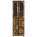 Bufet cu raft Stejar fumuriu 60 x 35 x 182 cm Lemn compozit - WALTI WALTI