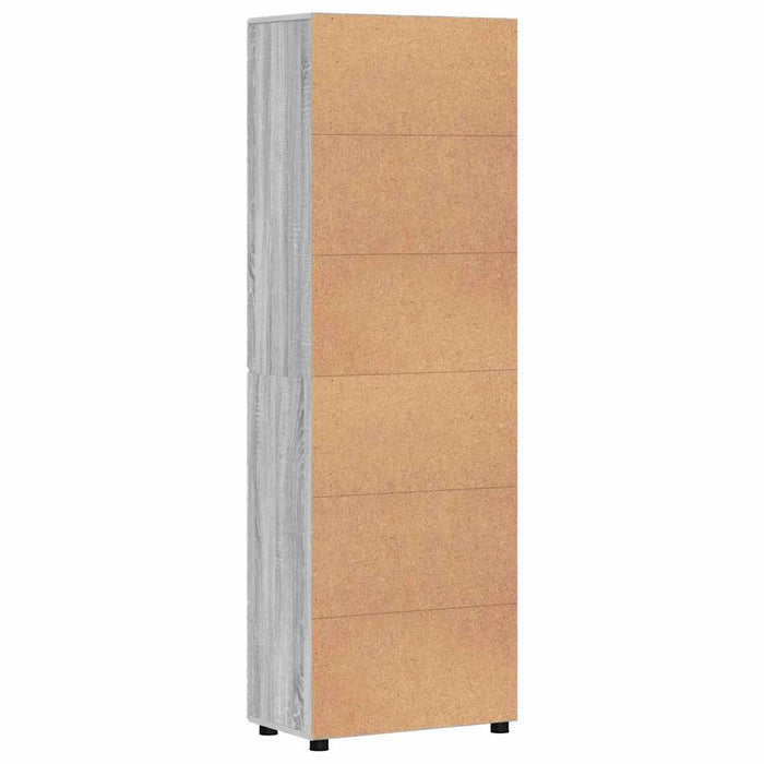 Bufet cu raft cu ușă Gri Sonoma 60 x 35 x 182 cm Lemn compozit - WALTI WALTI