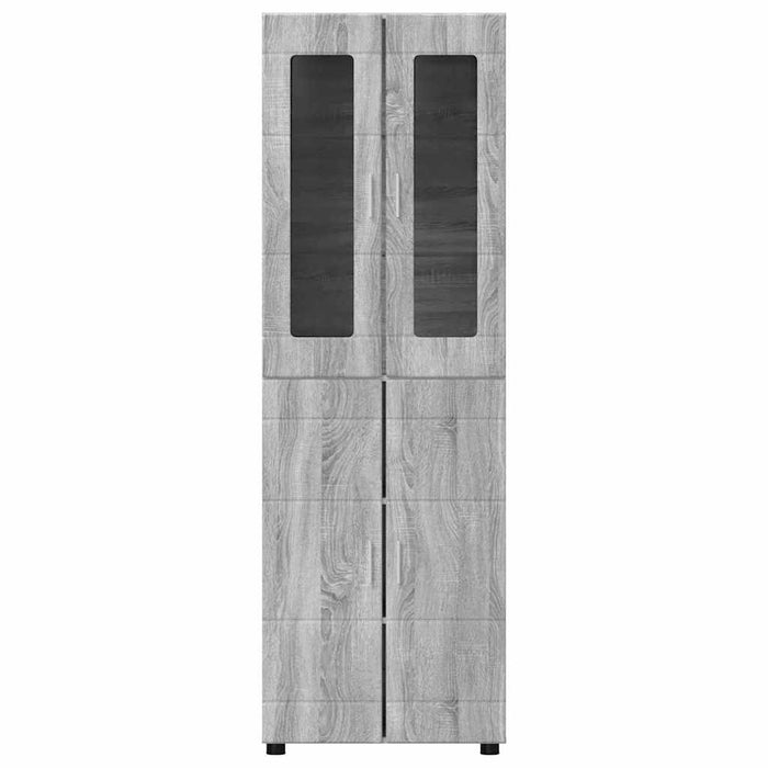 Bufet cu raft cu ușă Gri Sonoma 60 x 35 x 182 cm Lemn compozit - WALTI WALTI