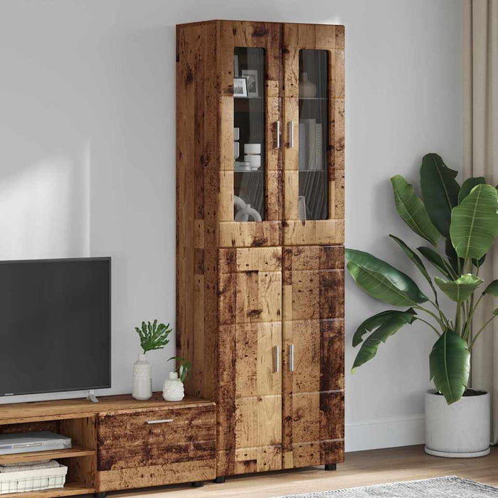 Bufet cu raft cu ușă Lemn vechi 60 x 35 x 182 cm Lemn compozit - WALTI WALTI