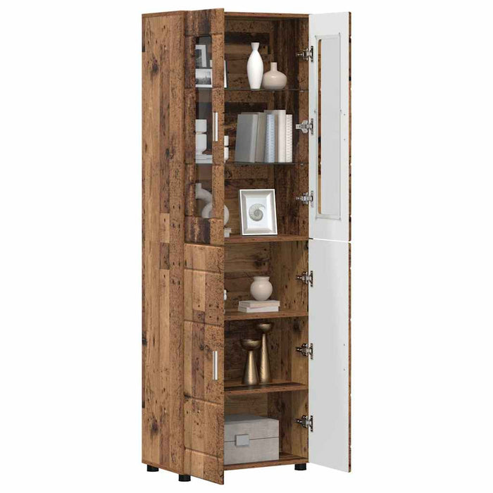 Bufet cu raft cu ușă Lemn vechi 60 x 35 x 182 cm Lemn compozit - WALTI WALTI