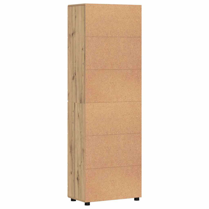 Bufet cu raft Stejar Artizanal 60 x 35 x 182 cm Lemn compozit - WALTI WALTI