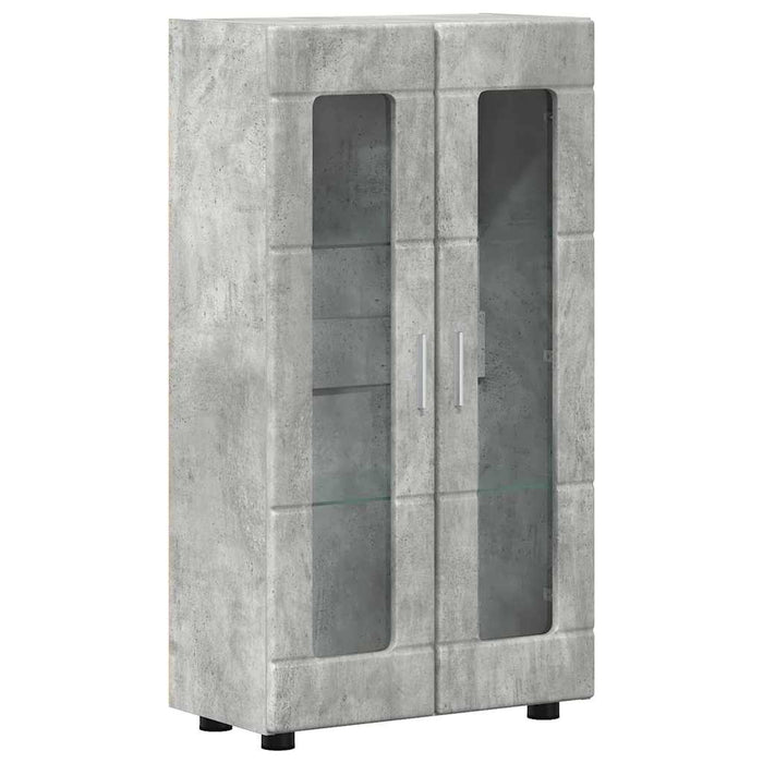 Set comodă TV cu raft FLORIN 3 pcs Gri din beton Lemn compozit WALTI