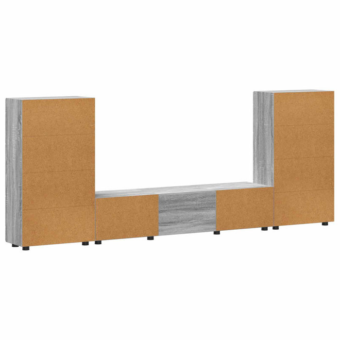 Set comodă TV cu sertar FLORIN 3 pcs Gri Sonoma Lemn compozit WALTI