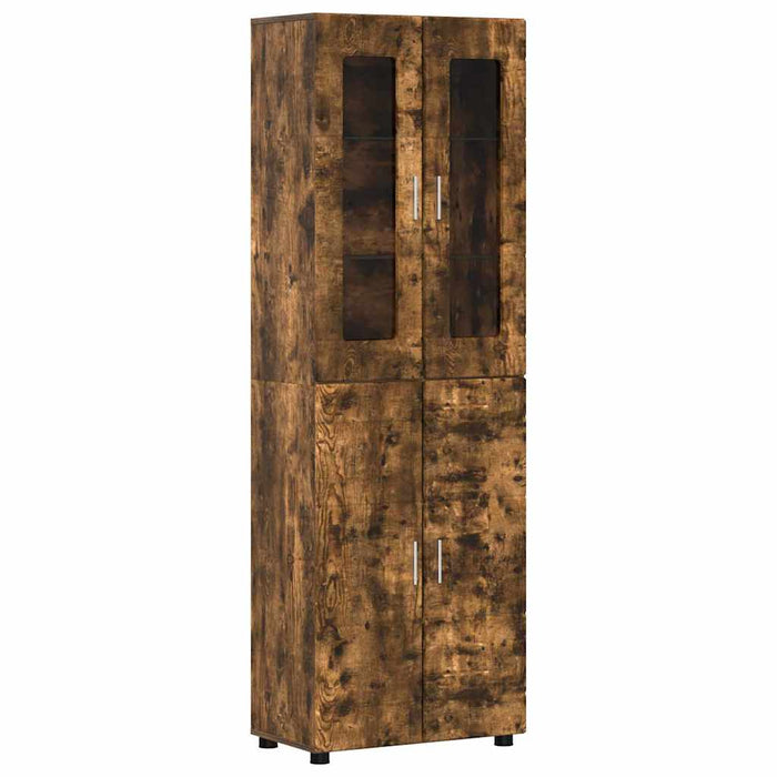 Set comodă TV cu sertar cu raft Stejar fumuriu Lemn compozit - WALTI WALTI