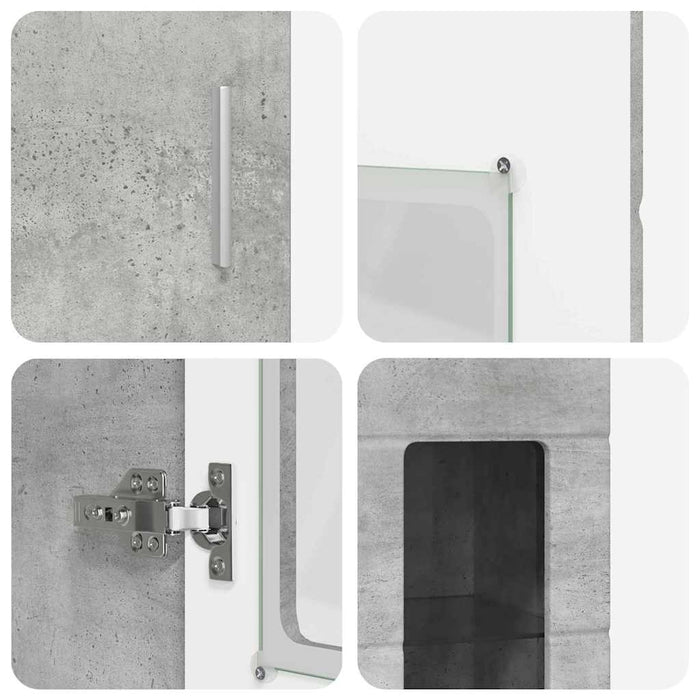 Set comodă TV cu sertar cu raft Gri din beton Lemn compozit - WALTI WALTI