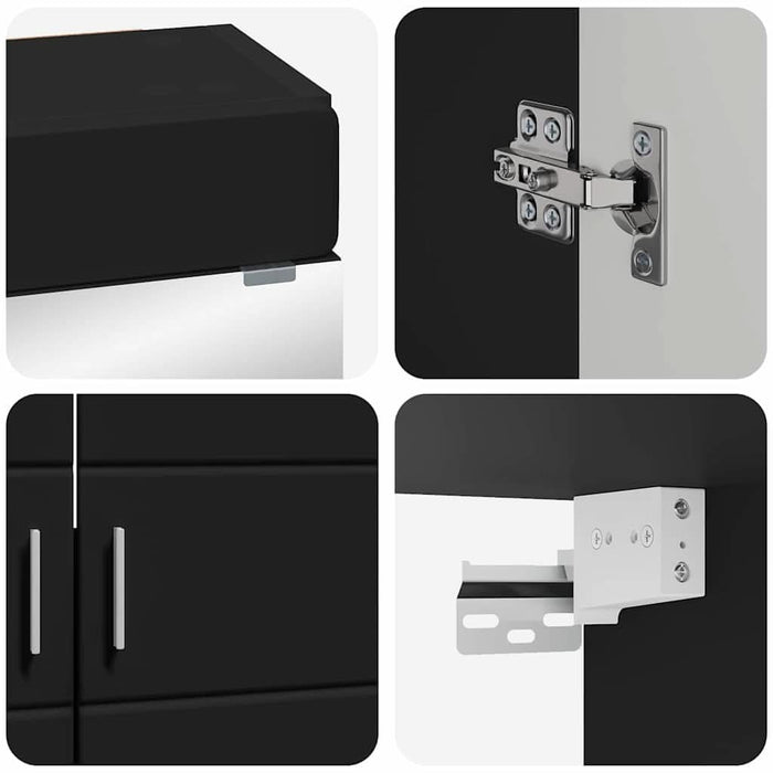 Set de mobilier pentru baie TULUM 2 pcs Negru 60 x 34 x 63 cm - WALTI WALTI