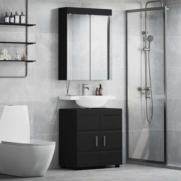 Set de mobilier pentru baie TULUM 2 pcs Negru 60 x 34 x 63 cm - WALTI WALTI