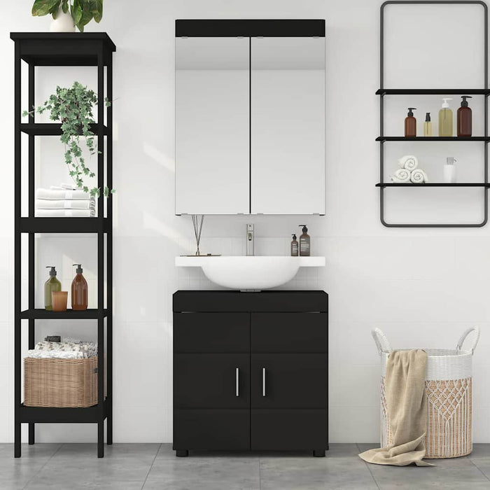 Set de mobilier pentru baie TULUM 2 pcs Negru 60 x 34 x 63 cm - WALTI WALTI