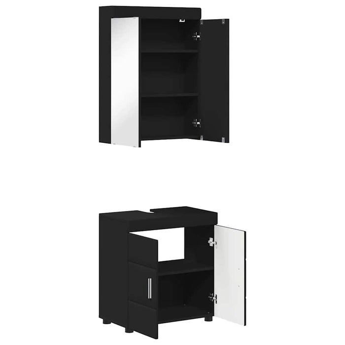 Set de mobilier pentru baie TULUM 2 pcs Negru 60 x 34 x 63 cm - WALTI WALTI
