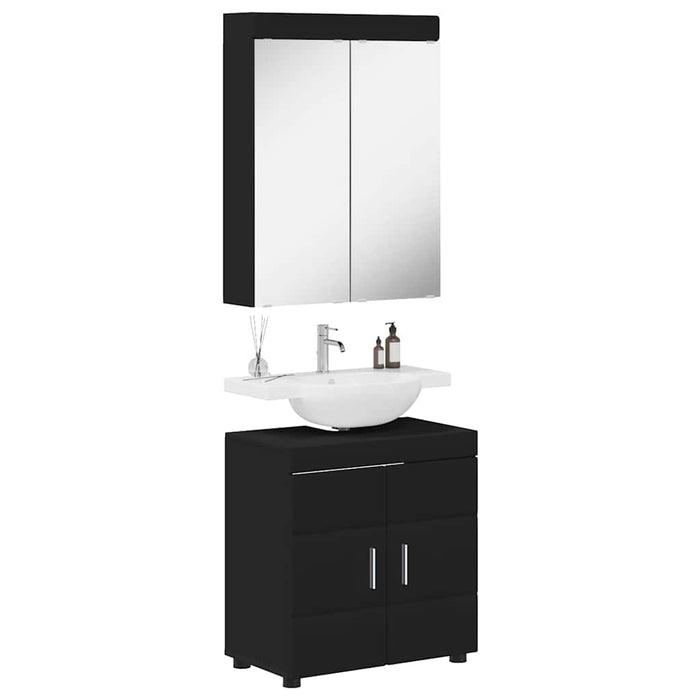 Set de mobilier pentru baie TULUM 2 pcs Negru 60 x 34 x 63 cm - WALTI WALTI