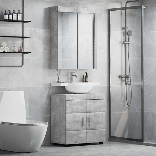 Set de mobilier pentru baie TULUM 2 pcs Gri din beton - WALTI WALTI