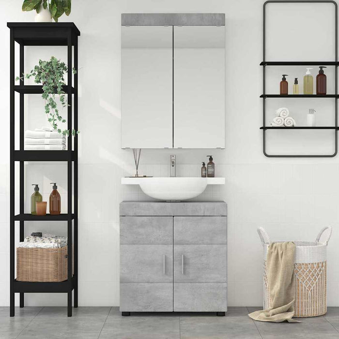 Set de mobilier pentru baie TULUM 2 pcs Gri din beton WALTI