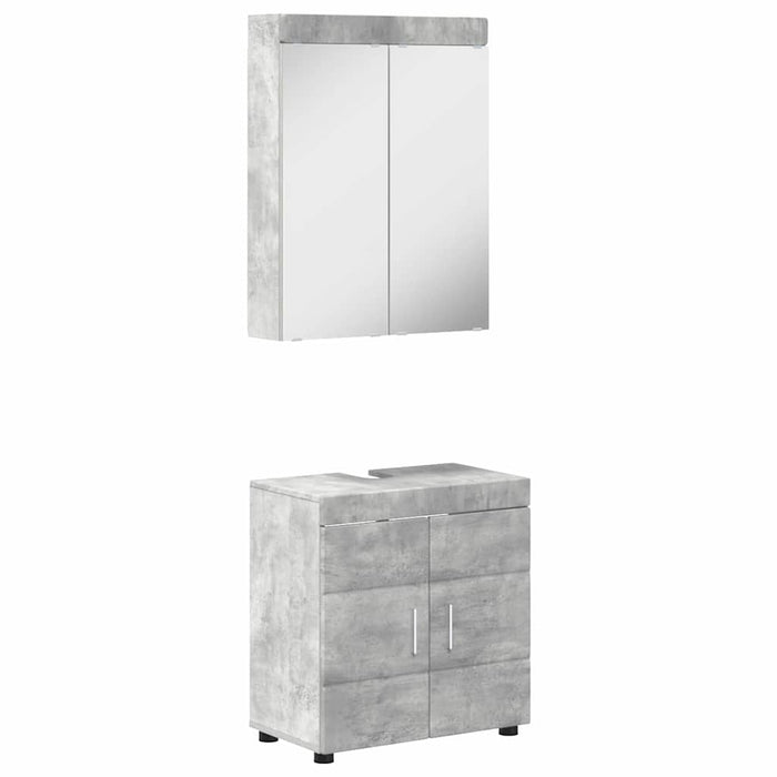 Set de mobilier pentru baie TULUM 2 pcs Gri din beton WALTI