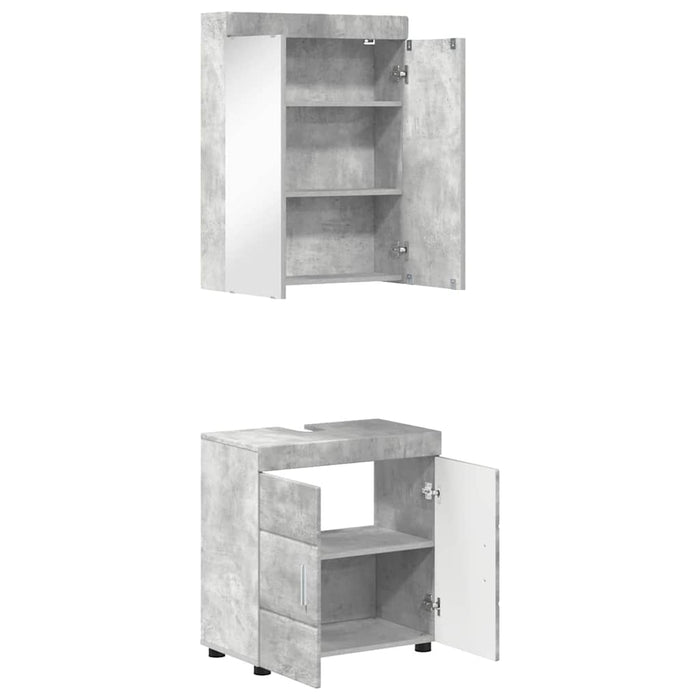 Set de mobilier pentru baie TULUM 2 pcs Gri din beton WALTI