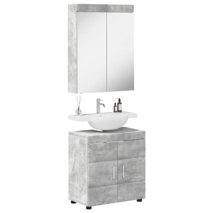 Set de mobilier pentru baie TULUM 2 pcs Gri din beton WALTI