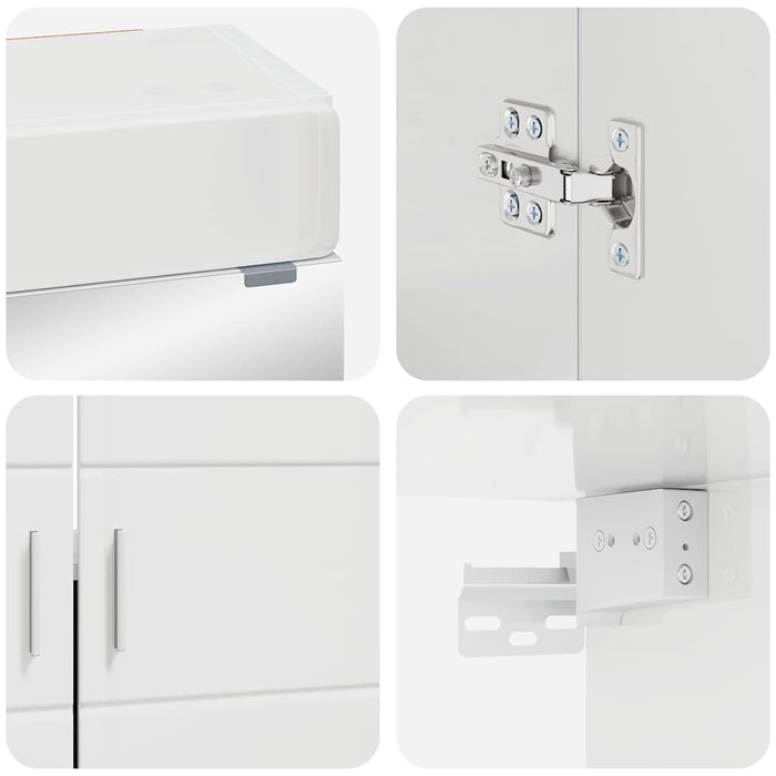 Set de mobilier pentru baie TULUM 2 pcs Alb lucios - WALTI WALTI
