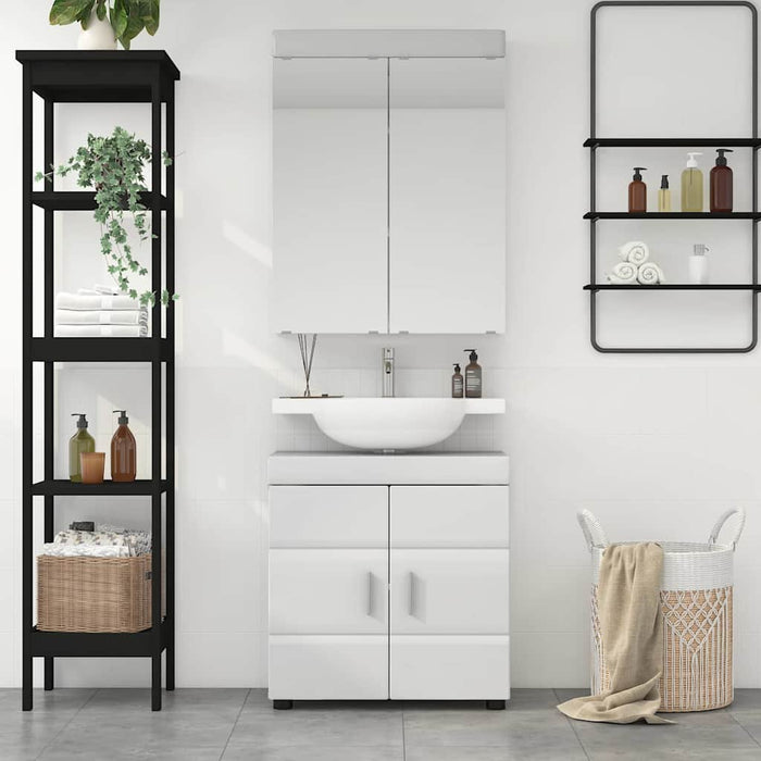 Set de mobilier pentru baie TULUM 2 pcs Alb lucios - WALTI WALTI