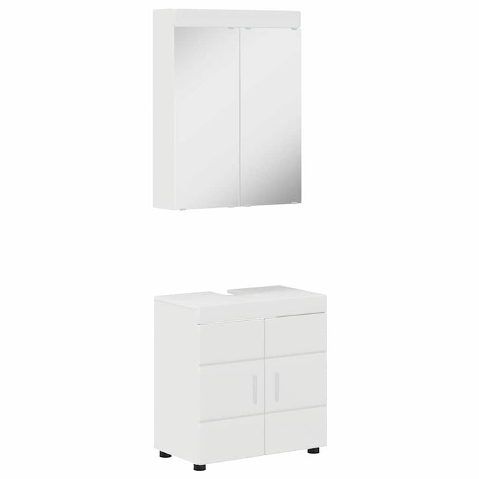 Set de mobilier pentru baie TULUM 2 pcs Alb lucios - WALTI WALTI